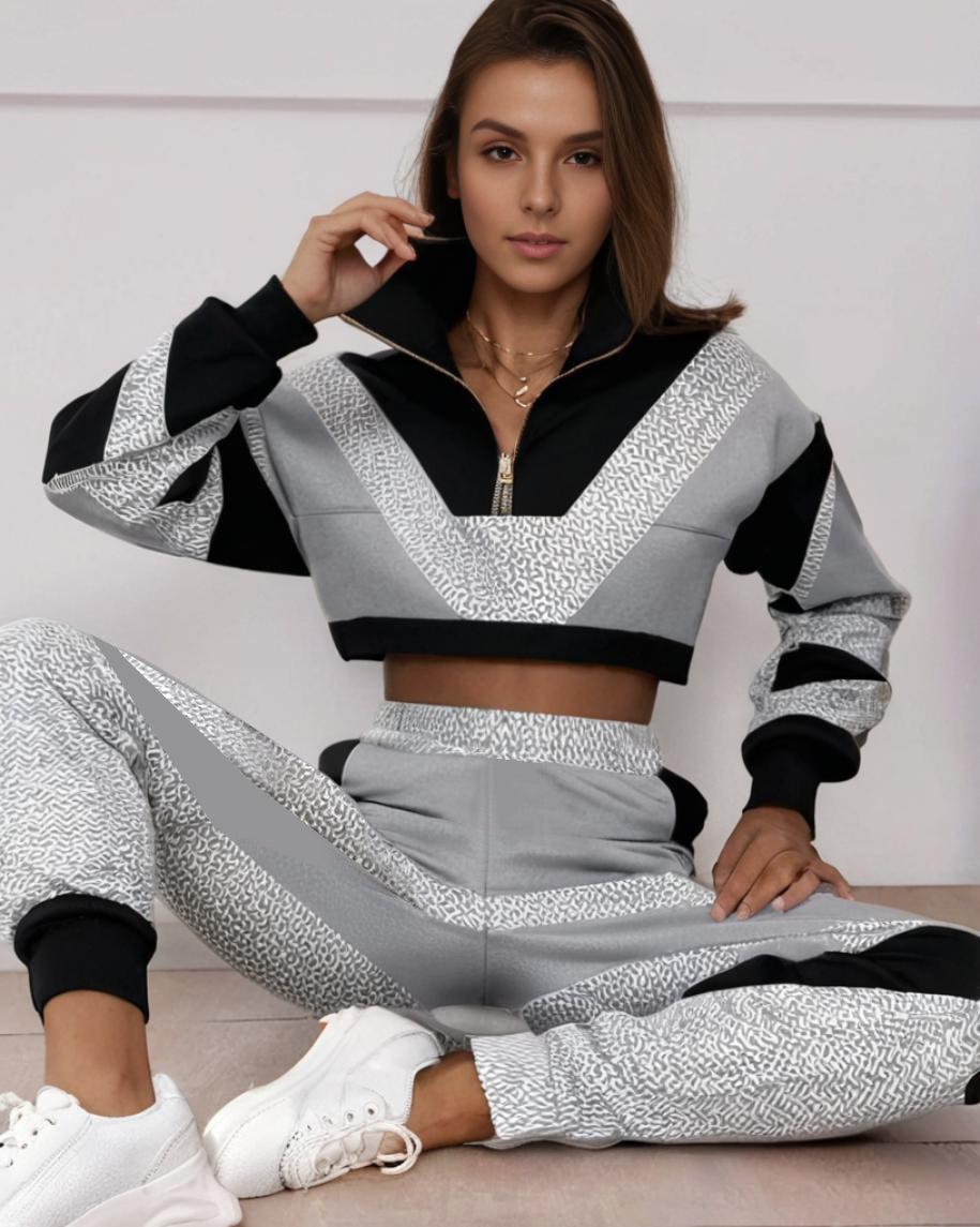 Talitha - Cropped Long Sleeve Pants Set