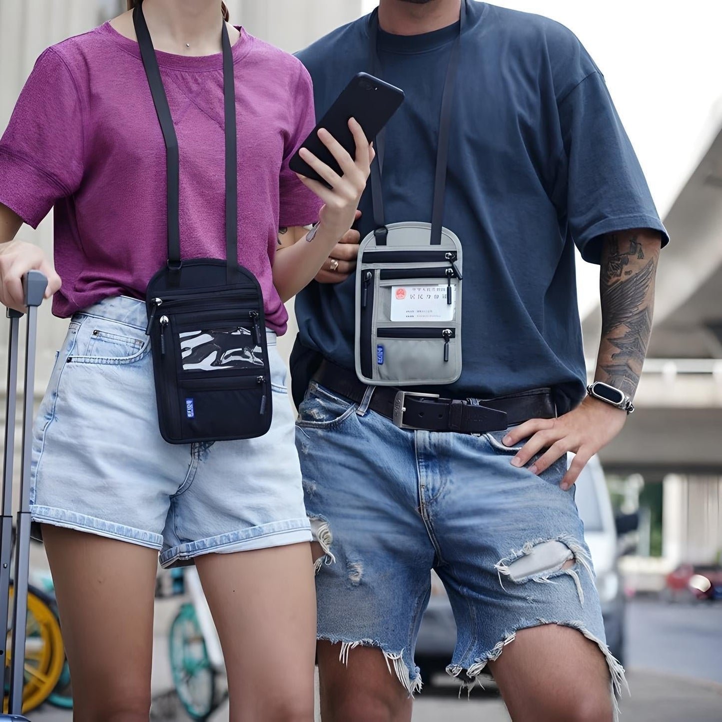 Zwanet - RFID Blokkerende Reizen Nekportemonnee