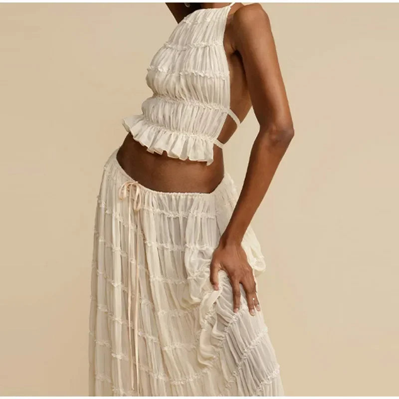 Fidelia - Sexy Halter Top & Rok Set