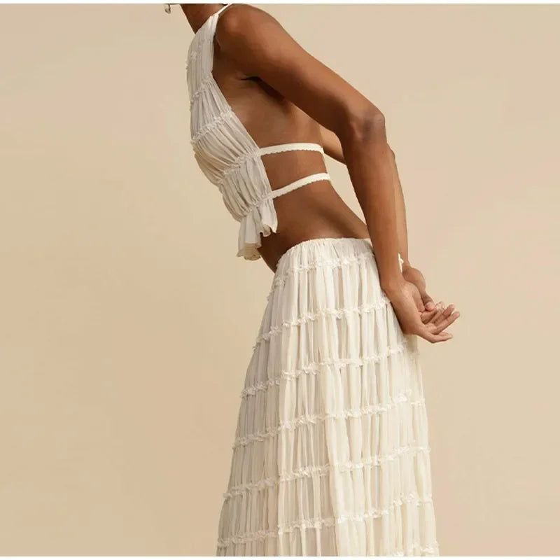 Fidelia - Sexy Halter Top & Rok Set