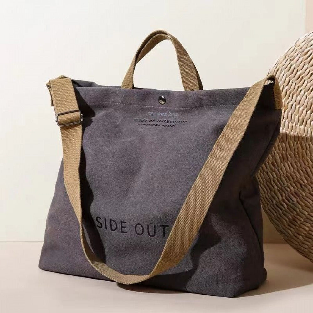 Katrien - Vintage Canvas Schouderhandtas