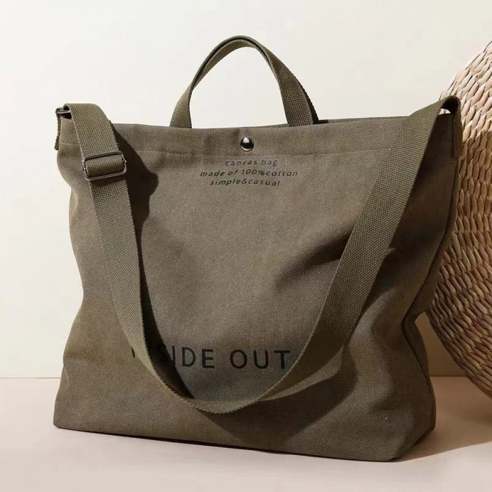 Katrien - Vintage Canvas Schouderhandtas