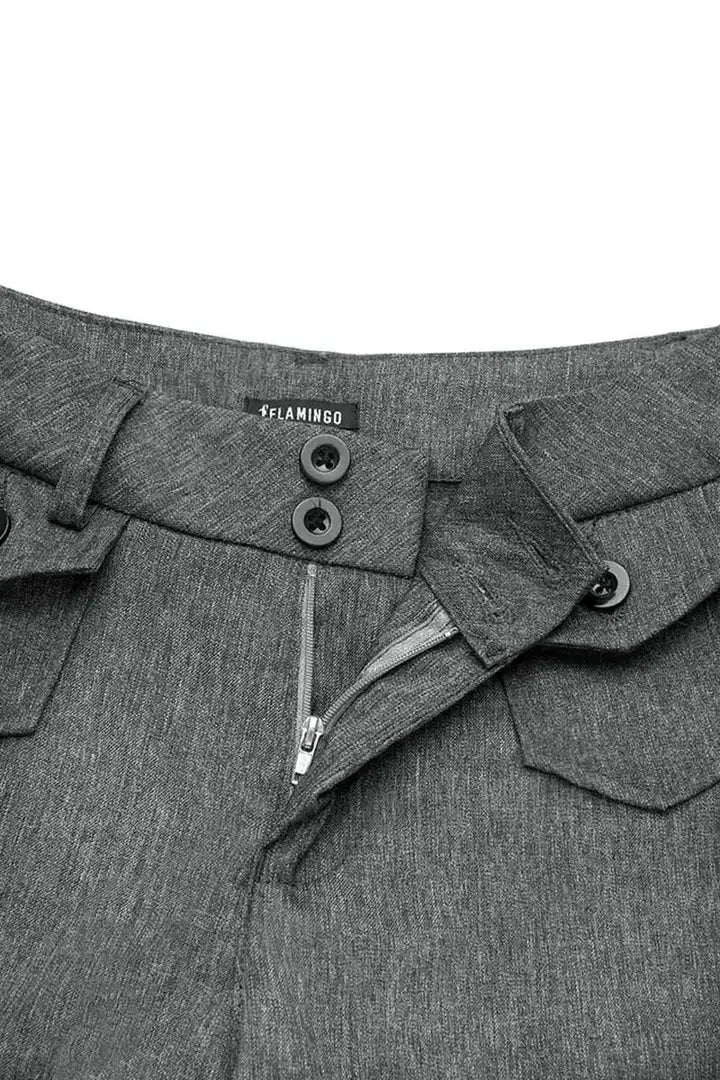 Franchesca - Elegante Knop Broek voor Vrouwen