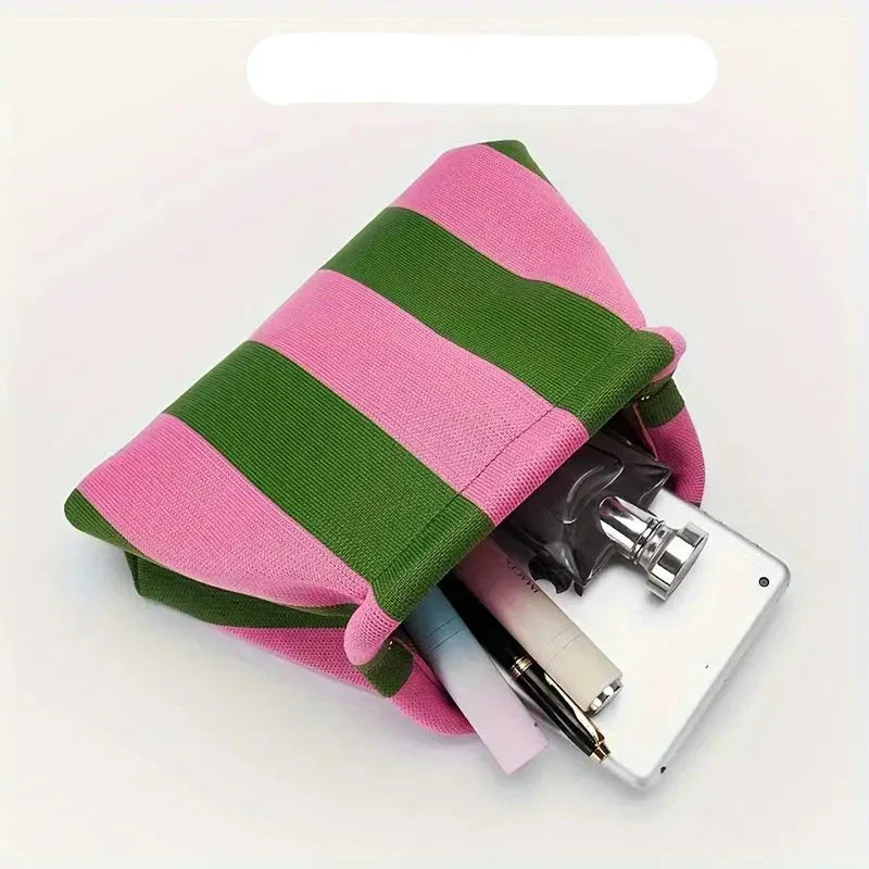 GlamLine - Gestreepte Cosmetische Clutch
