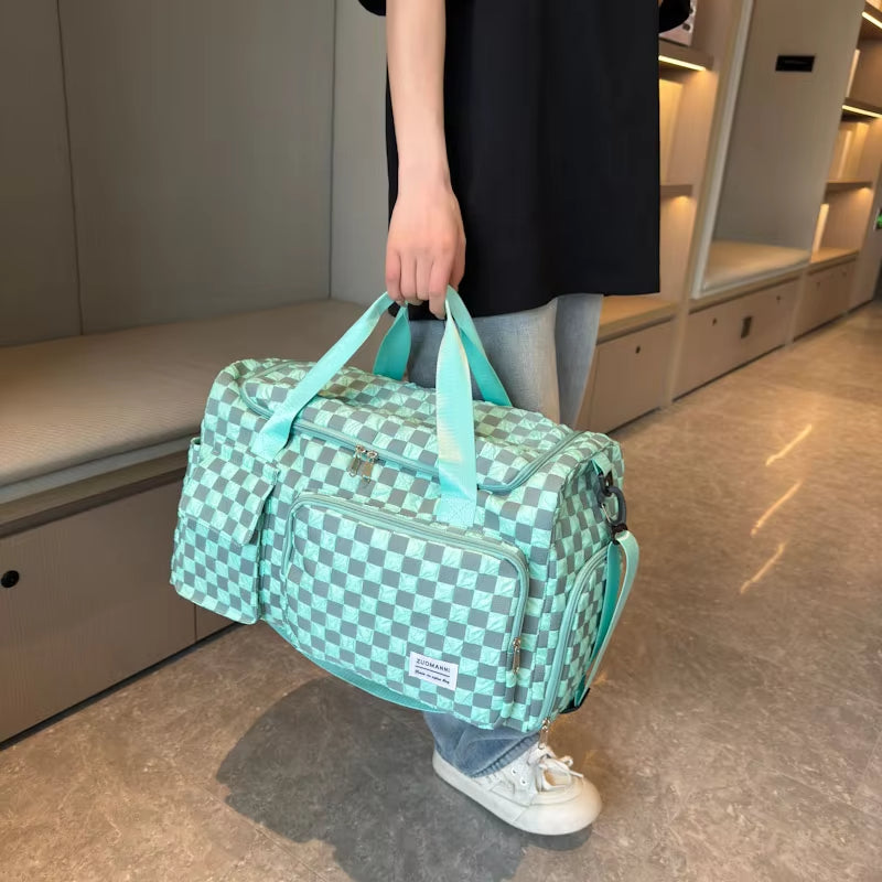 TrailBoard - Grote Duffelbag met Ruitpatroon voor Weekenders