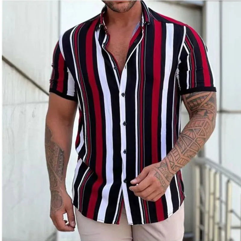 Casual Slim Fit Gestreept Shirt