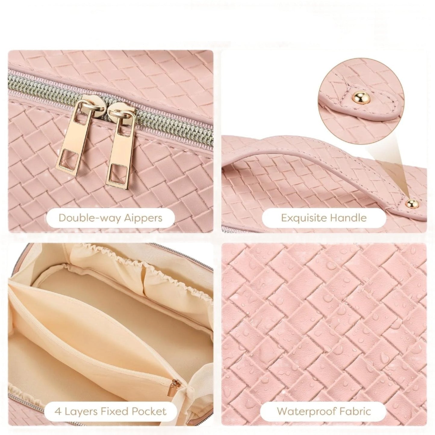 Coralie - Waterdichte PU Leren Reistas voor Cosmetica en Make-up Toilettas