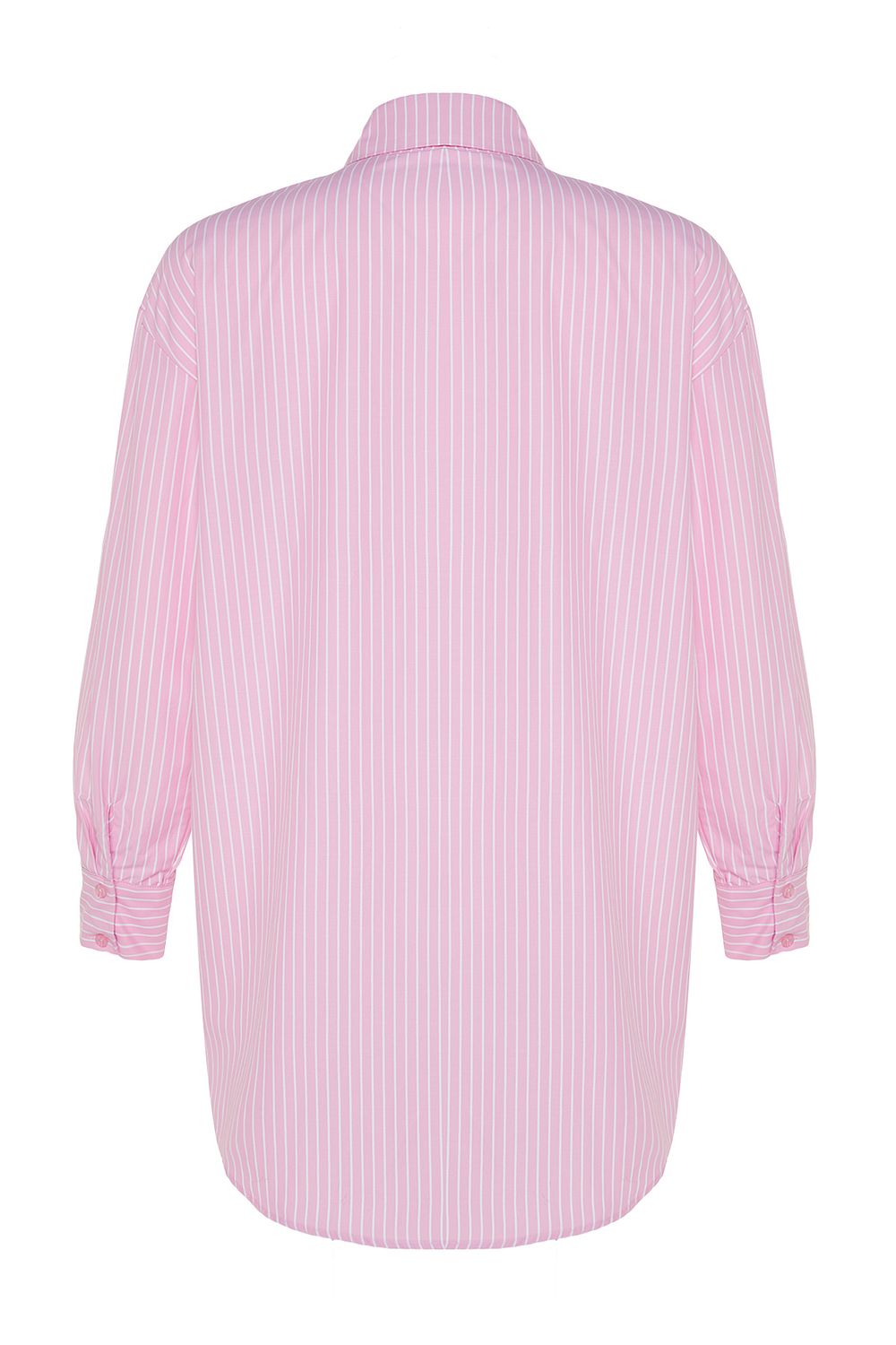 Trendyol Collection Rosa gestreiftes, gewebtes Strandhemd TBESS22GO0664