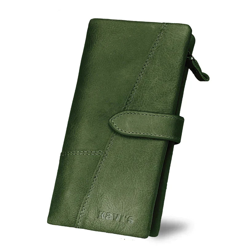 Shanna - RFID-Beveiligde Vintage Leren Reisportemonnee