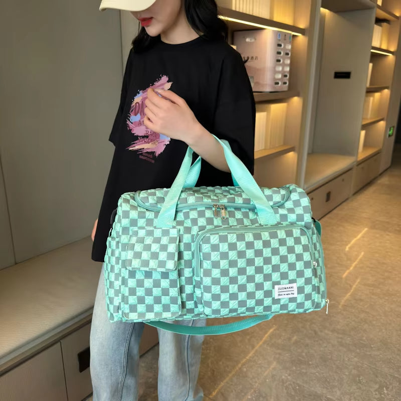 TrailBoard - Grote Duffelbag met Ruitpatroon voor Weekenders