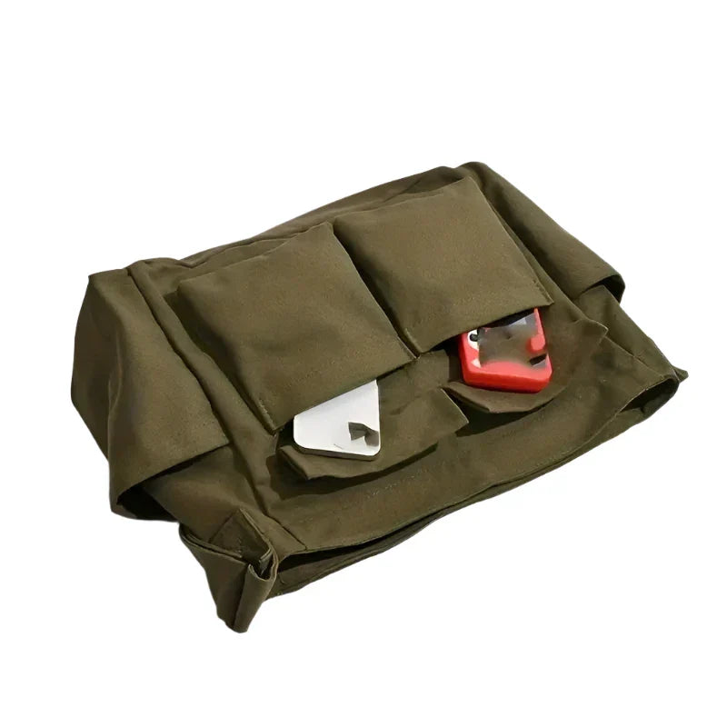 Marceline - Vintage Canvas Grote Schouder Messenger Tas