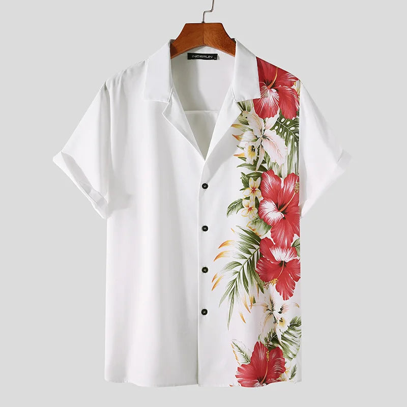 Floral Bloom Heren Bohemian Shirt