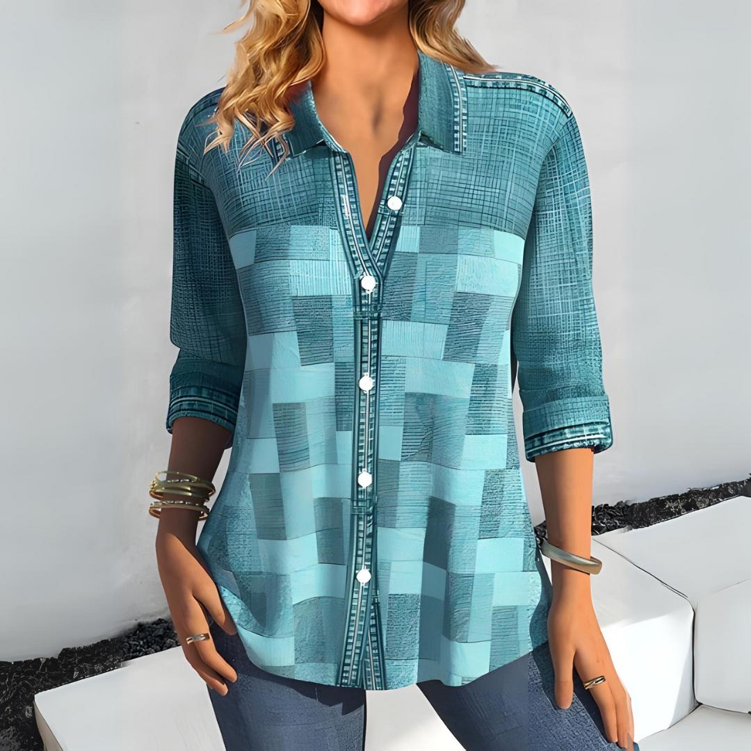 Kezia - Casual Geruite Blouse voor Vrouwen