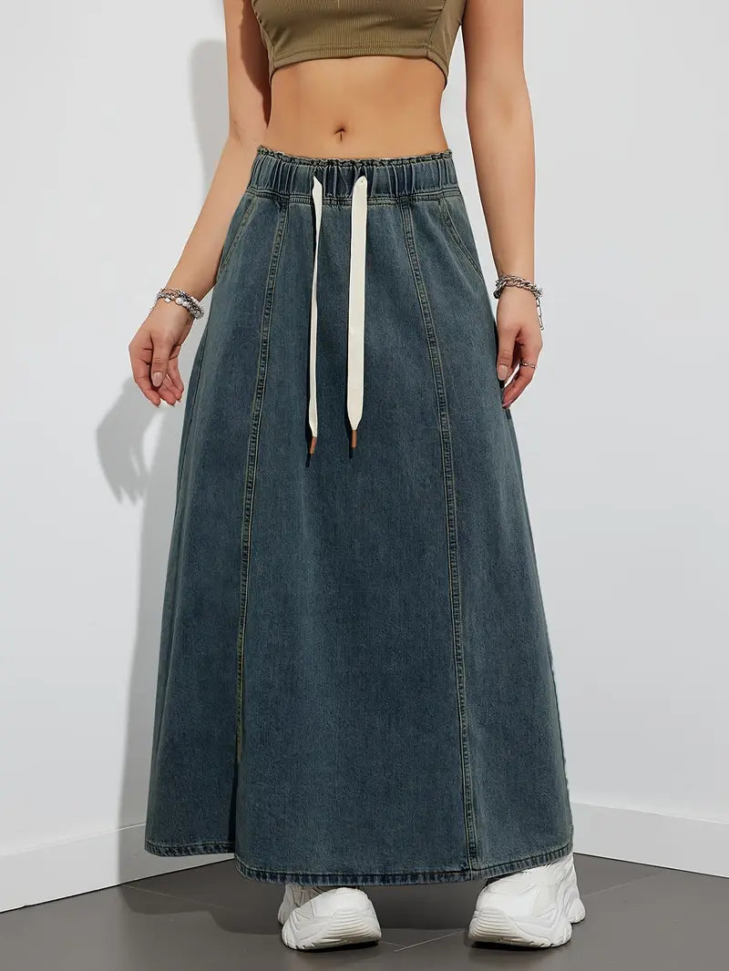 Stijlvolle Denim A-Lijn Rok voor Dames