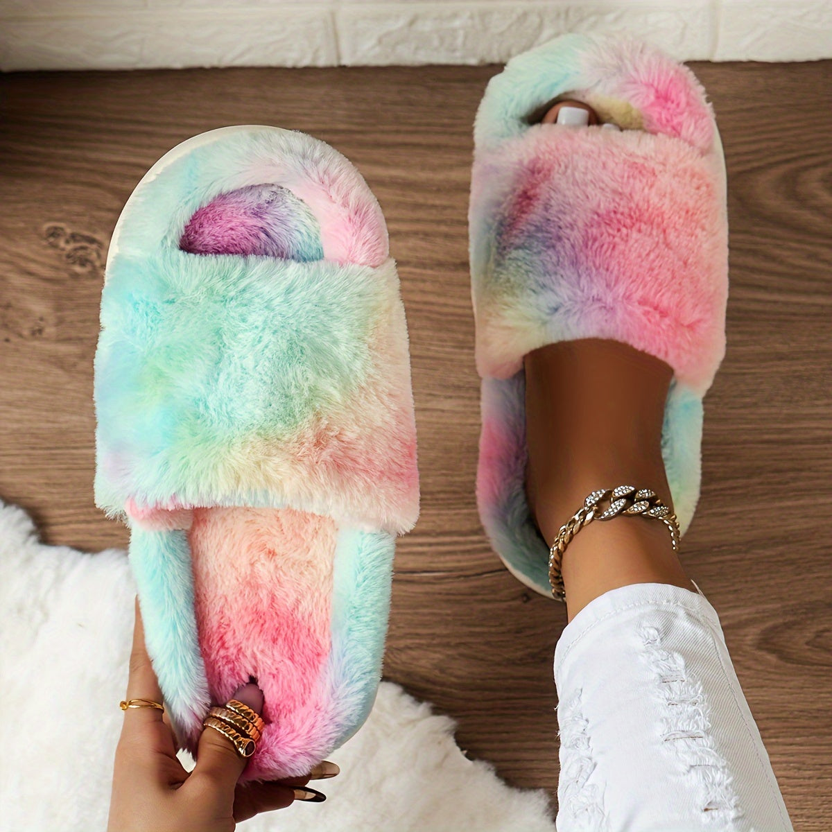 Jayla - Knusse Fluffy Pantoffels voor Vrouwen