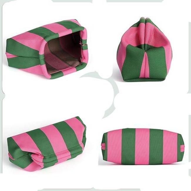 GlamLine - Gestreepte Cosmetische Clutch