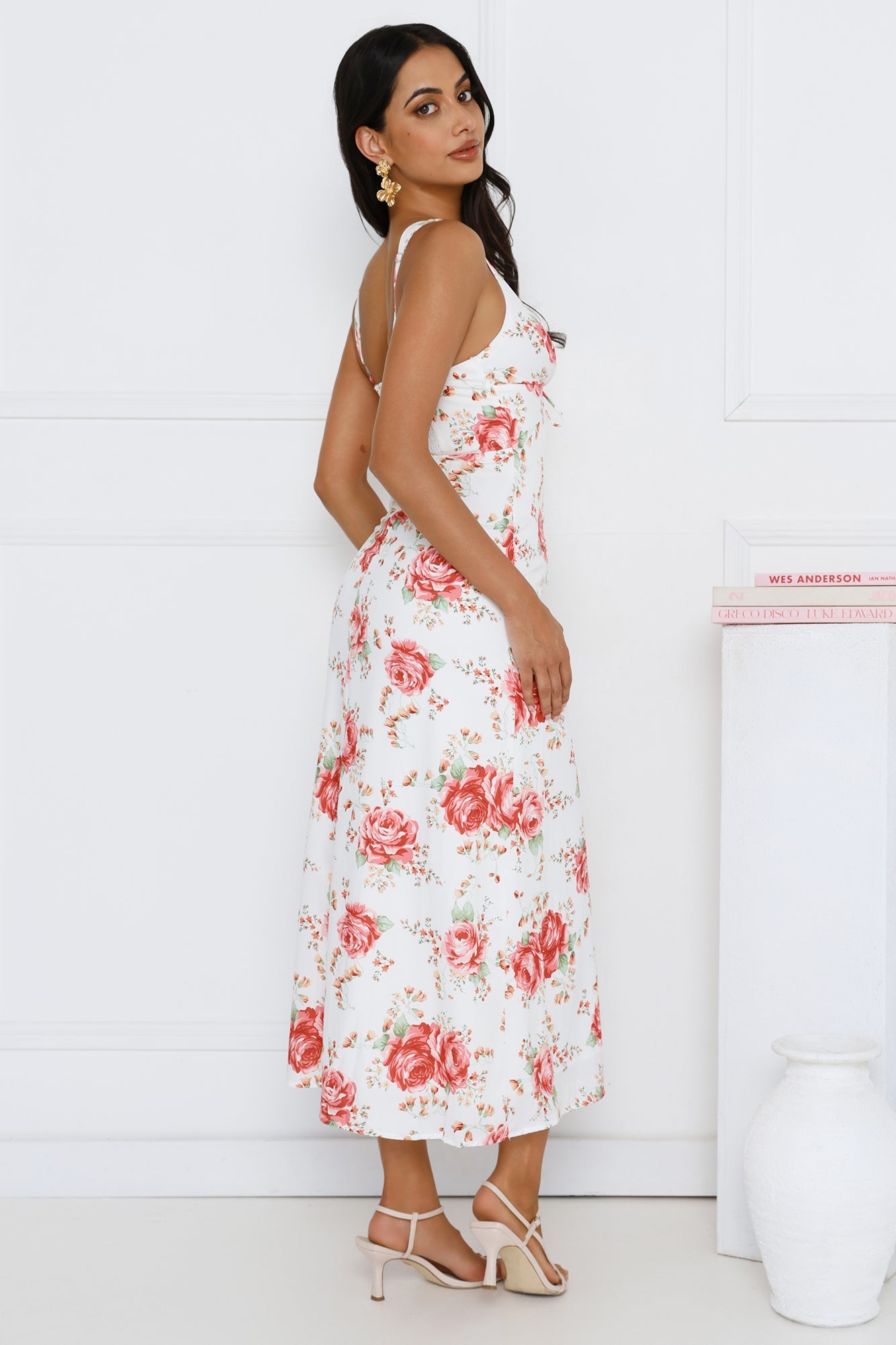 Luxe Dreamscape Midi Dress Pink