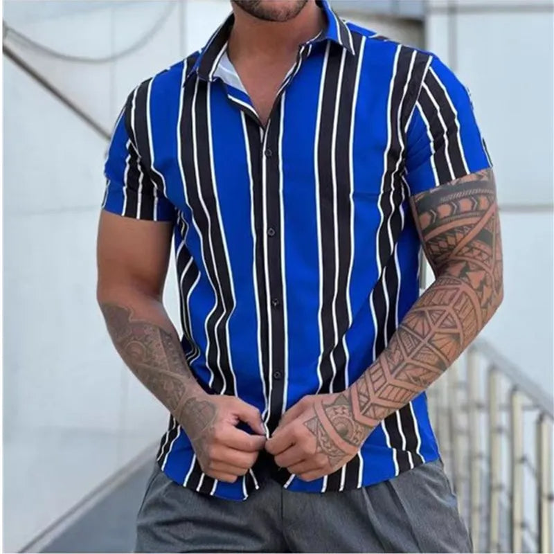 Casual Slim Fit Gestreept Shirt