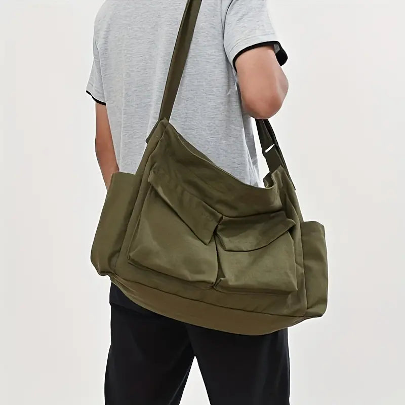 Marceline - Vintage Canvas Grote Schouder Messenger Tas