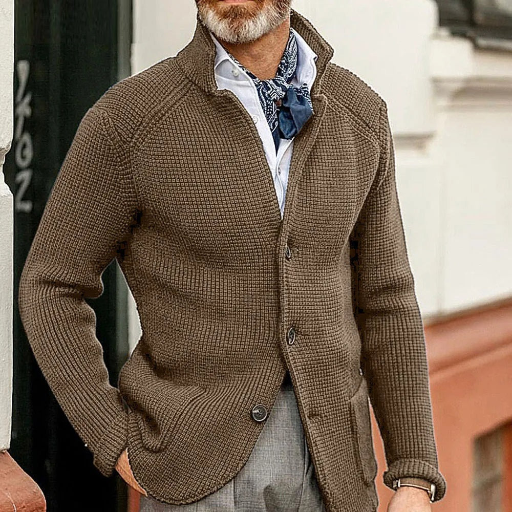 Marc - Gebreid Vest met Knopen voor Heren - Klassiek & Warm