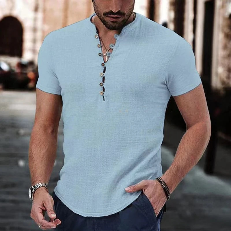 Jayce - Heren Zomershirt - Half Knoop &amp; Zacht