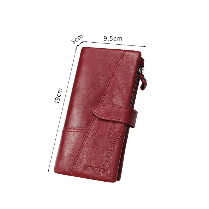 Shanna - RFID-Beveiligde Vintage Leren Reisportemonnee