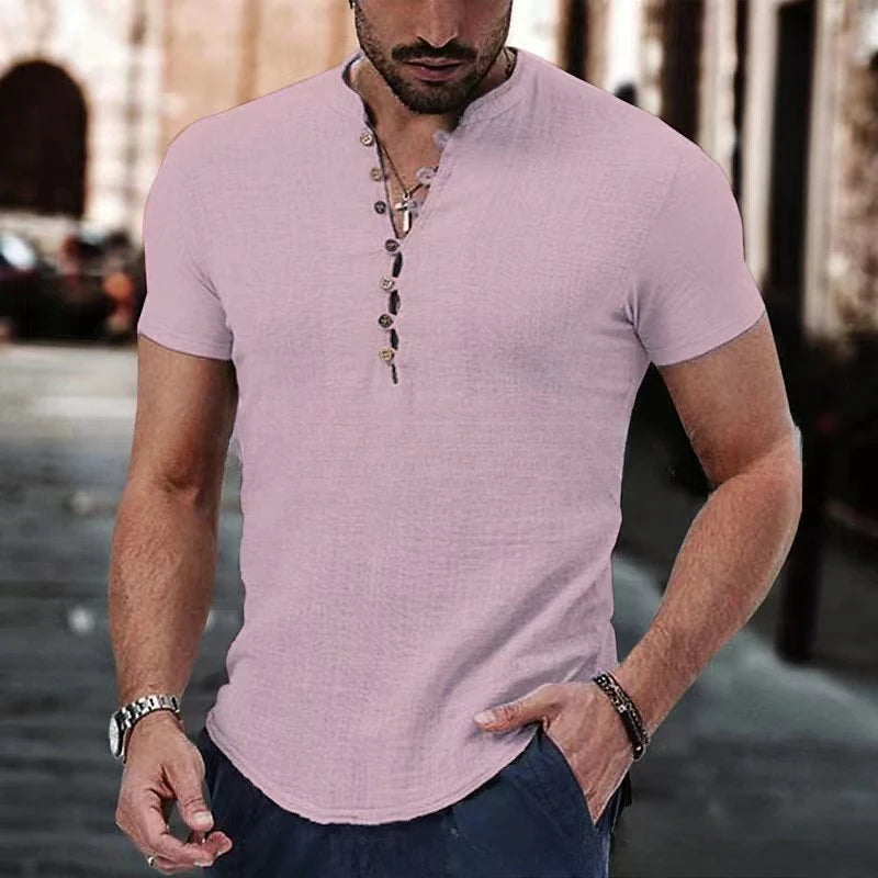 Jayce - Heren Zomershirt - Half Knoop &amp; Zacht