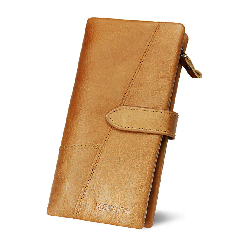 Shanna - RFID-Beveiligde Vintage Leren Reisportemonnee