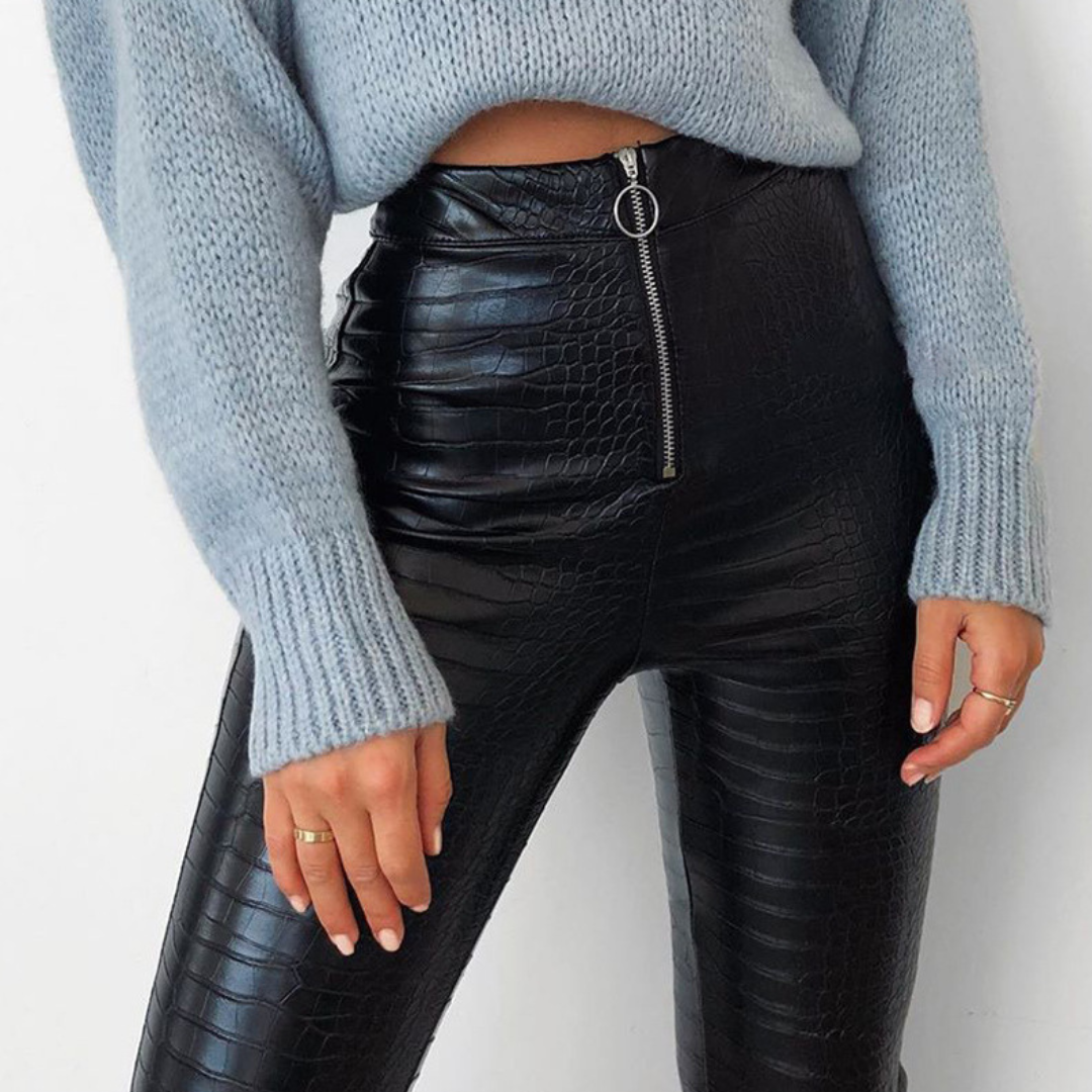 Vitha - Moderne Dierenhuid Broek voor Vrouwen