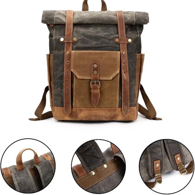 RollFlex - Canvas Reisrugzak met Roll-Top