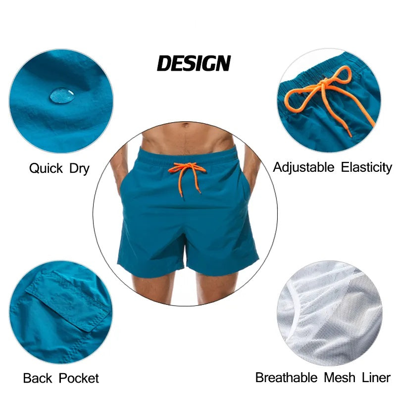 Ludo - Gestreepte Boardshorts voor Heren - Sportief & Sneldrogend