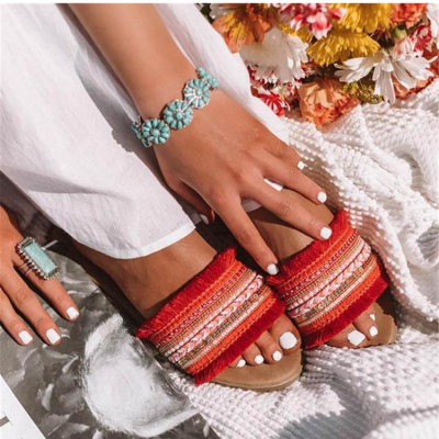 Vanka - Sandalen met Franje en Versieringen voor Vrouwen