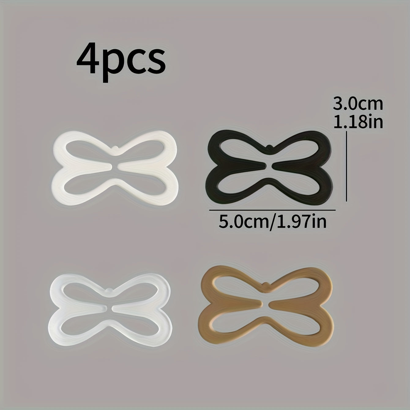 4pcs Bra Shoulder Clips, Invisible Adjustable Underwear Straps Anti Slip Clips, Women's Lingerie & Underwear Accessories