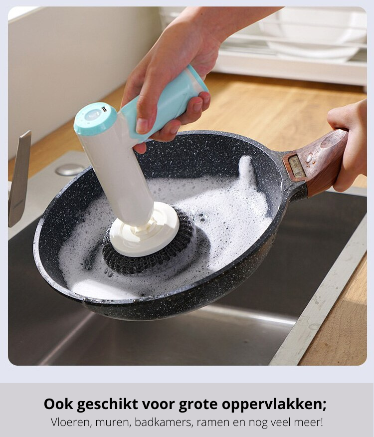 PowerBrushPro – 4-delige Schoonmaakborstel – Multifunctioneel & Krachtig