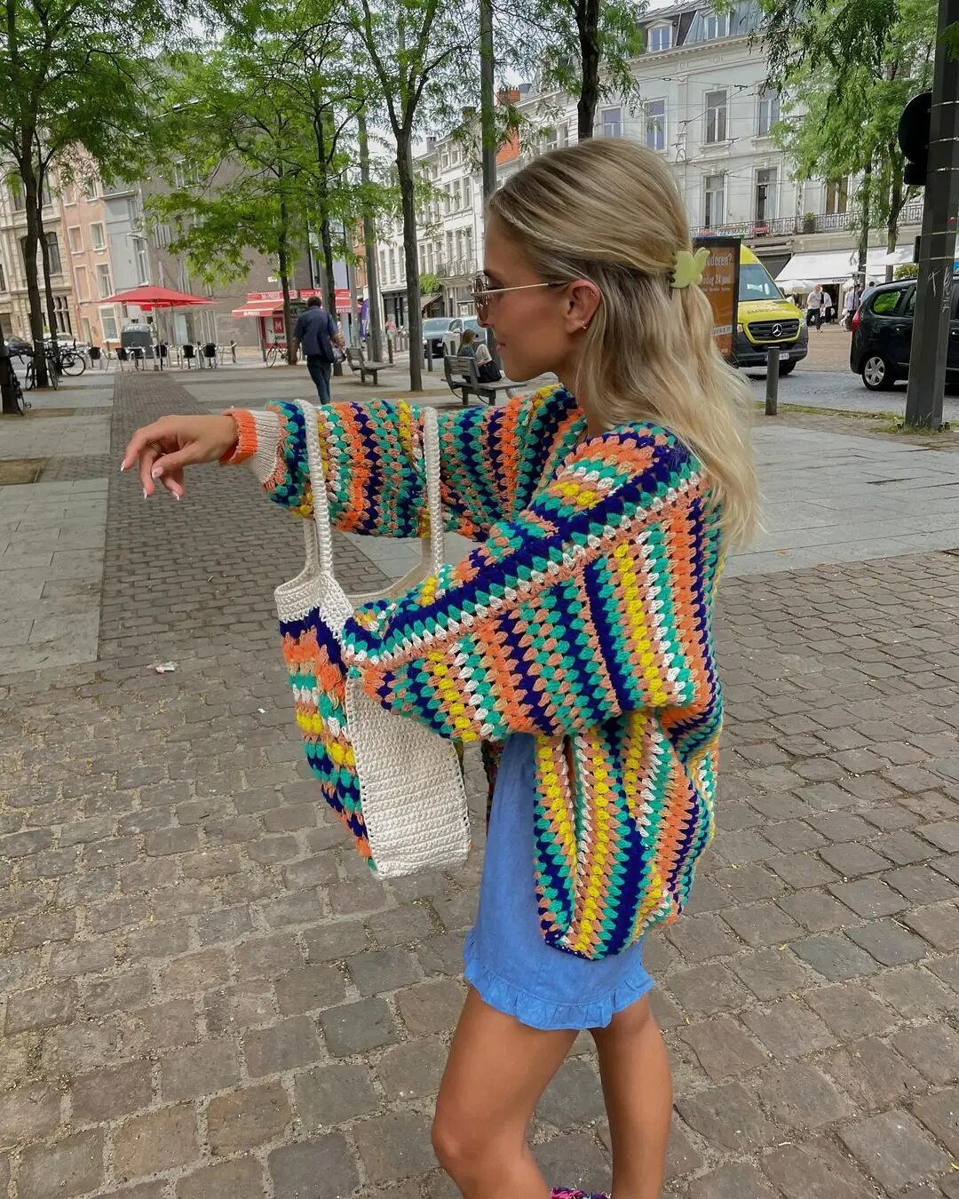 Jacquelin - Trendy Gekleurde Cardigan voor Vrouwen
