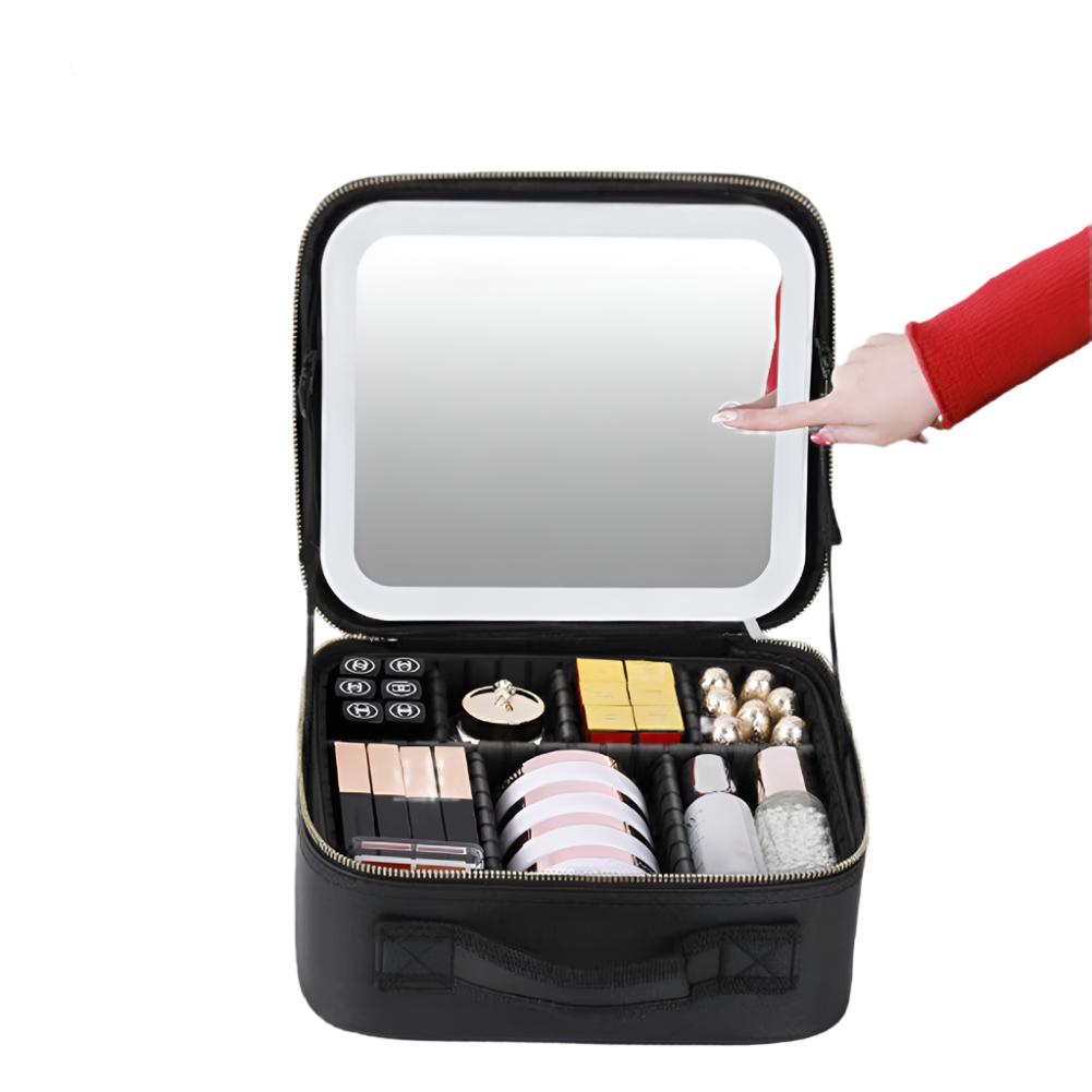 Hannie - Draagbare Cosmetictas met LED-licht en Spiegel