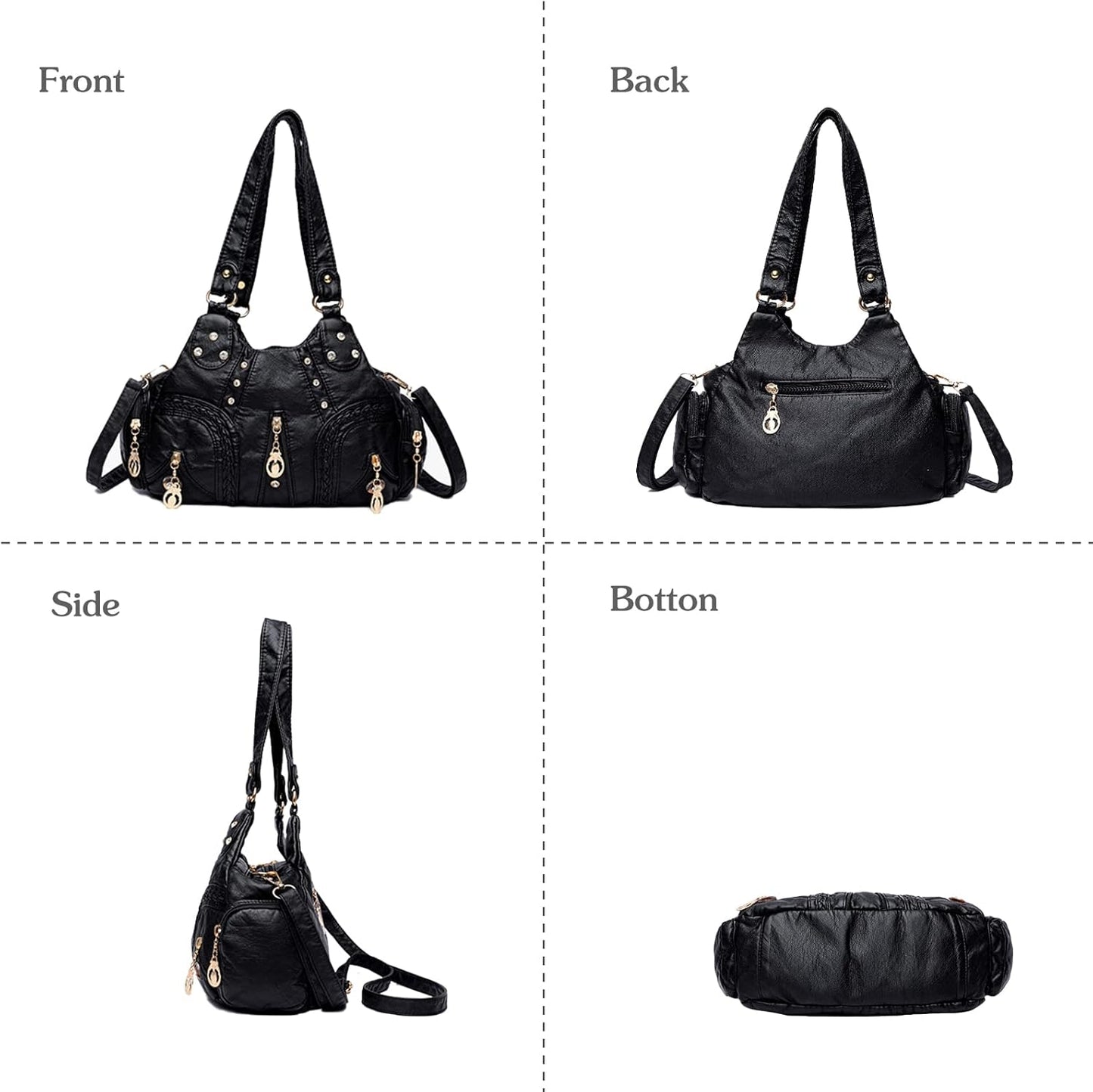 Adira - Stijlvolle Schoudertas met Meerdere Vakken