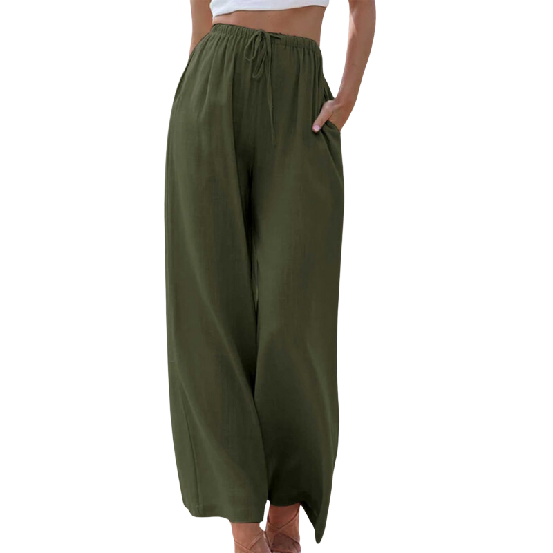 Reese - Broek Met Hoge Taille en Wijde Pijpen