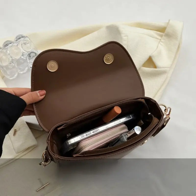 Elianne - Vintage Leren Zadel Schoudertas voor Vrouwen