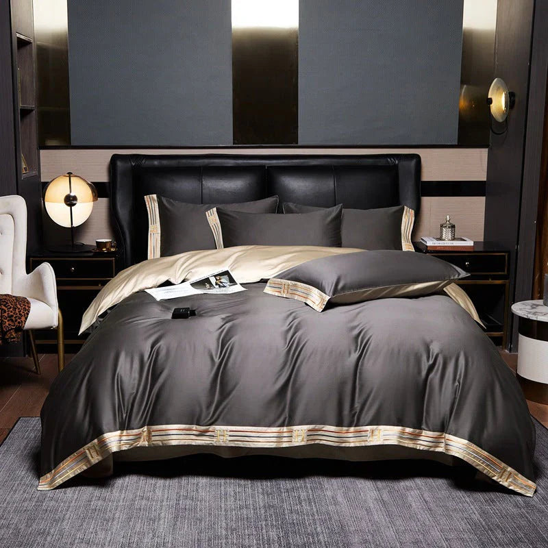 OpulentDroom – Luxe Satijnen Beddengoed Set – Comfort & Elegantie