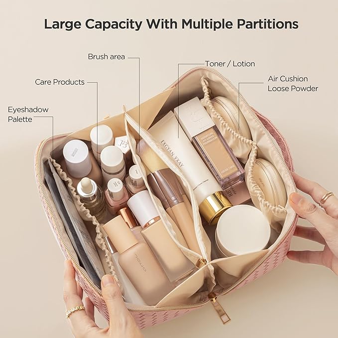 Coralie - Waterdichte PU Leren Reistas voor Cosmetica en Make-up Toilettas