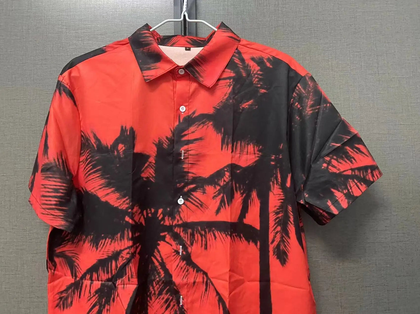Ned - Heren Zomer Shirt - Zwart & Rood