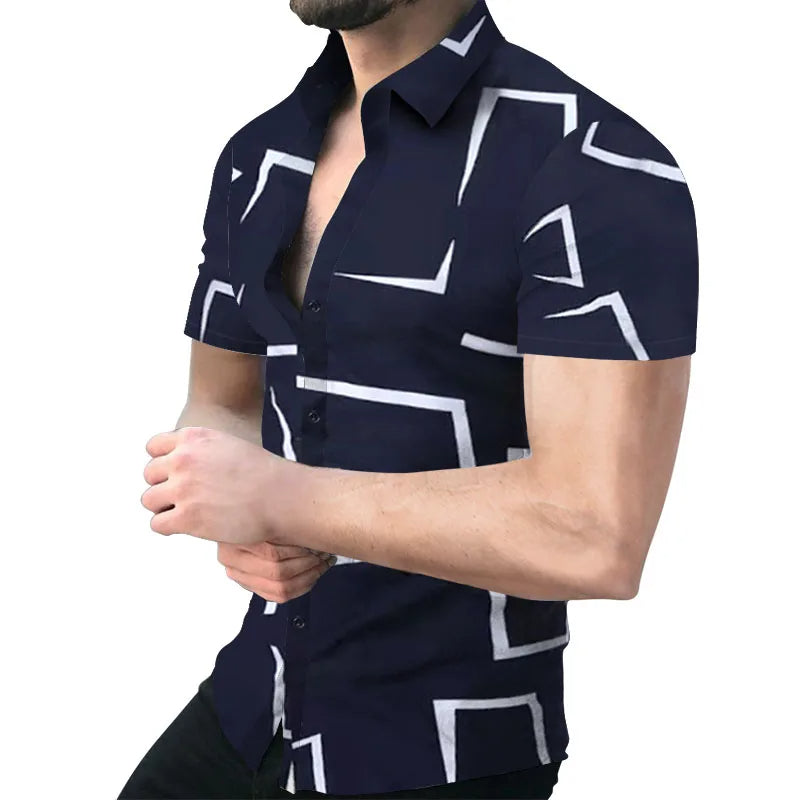 Casual Slim Fit Gestreept Shirt