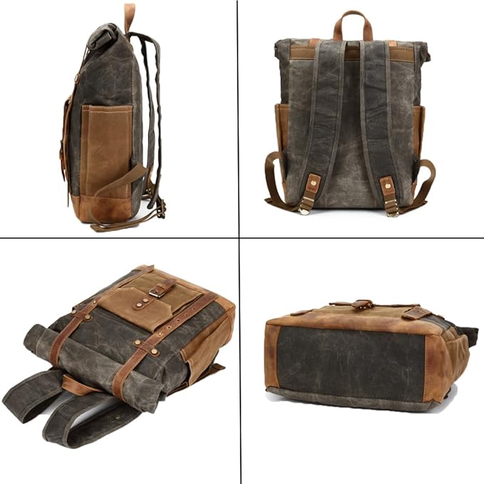 RollFlex - Canvas Reisrugzak met Roll-Top