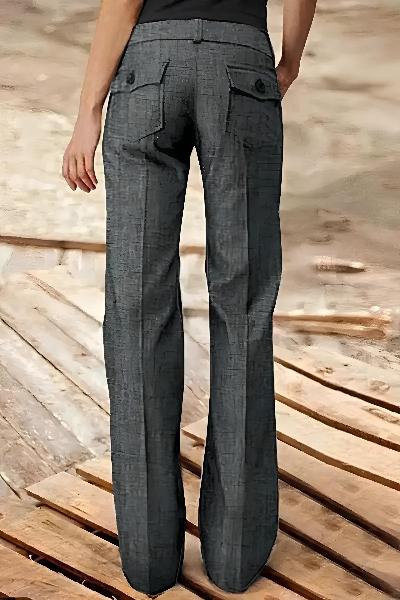Franchesca - Elegante Knop Broek voor Vrouwen