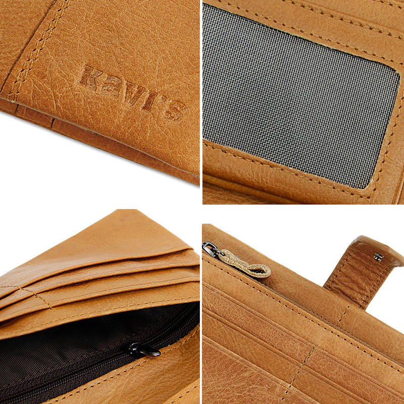 Shanna - RFID-Beveiligde Vintage Leren Reisportemonnee