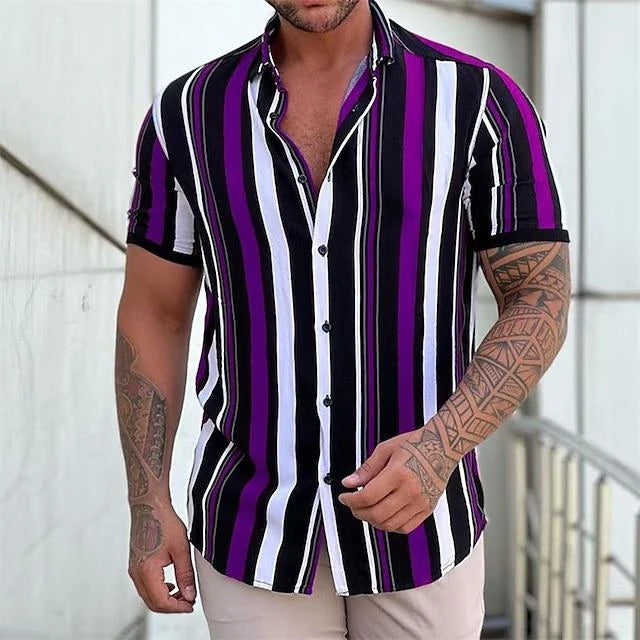 Casual Slim Fit Gestreept Shirt