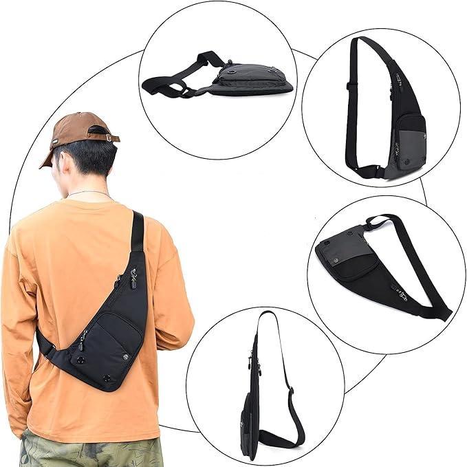 Inez - Kleine, Slanke, Waterdichte Canvas Schouder Slingtas