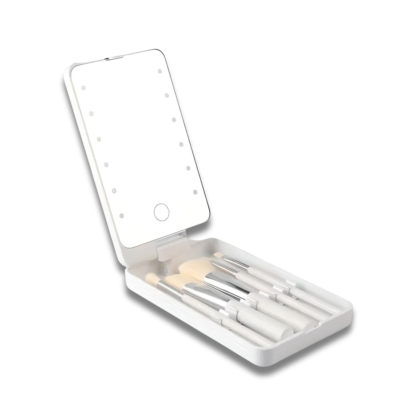 Jewel - Reis Make-up Borstel en Spiegel Set