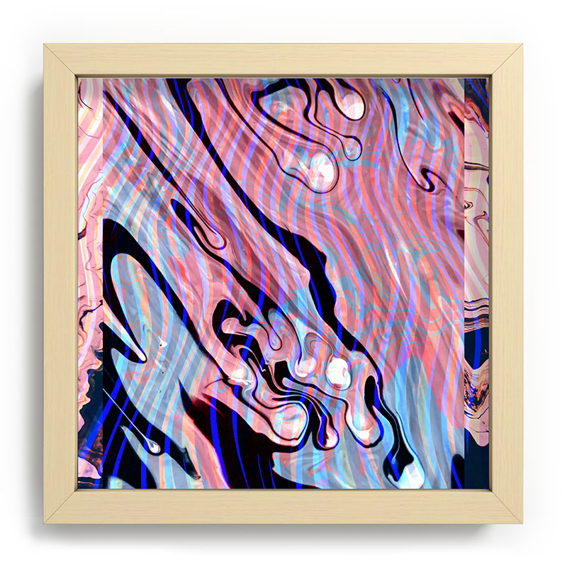 83 Oranges Focus Abstract Marble Texture Recessed Framing Square